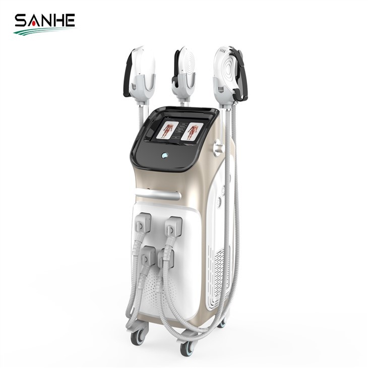 2021 SANHE Hot Sale Muscle Enlargement Machine EMS Body Slimming Electric Muscle Stimulation Machine With Four Handles